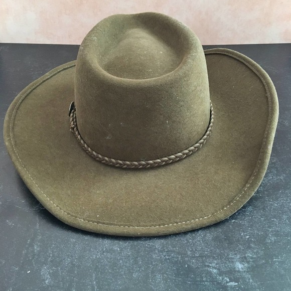 Stetson Rawhide Crushable Buffalo Felt Hat 7 1/8 - Picture 2 of 11
